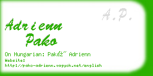 adrienn pako business card